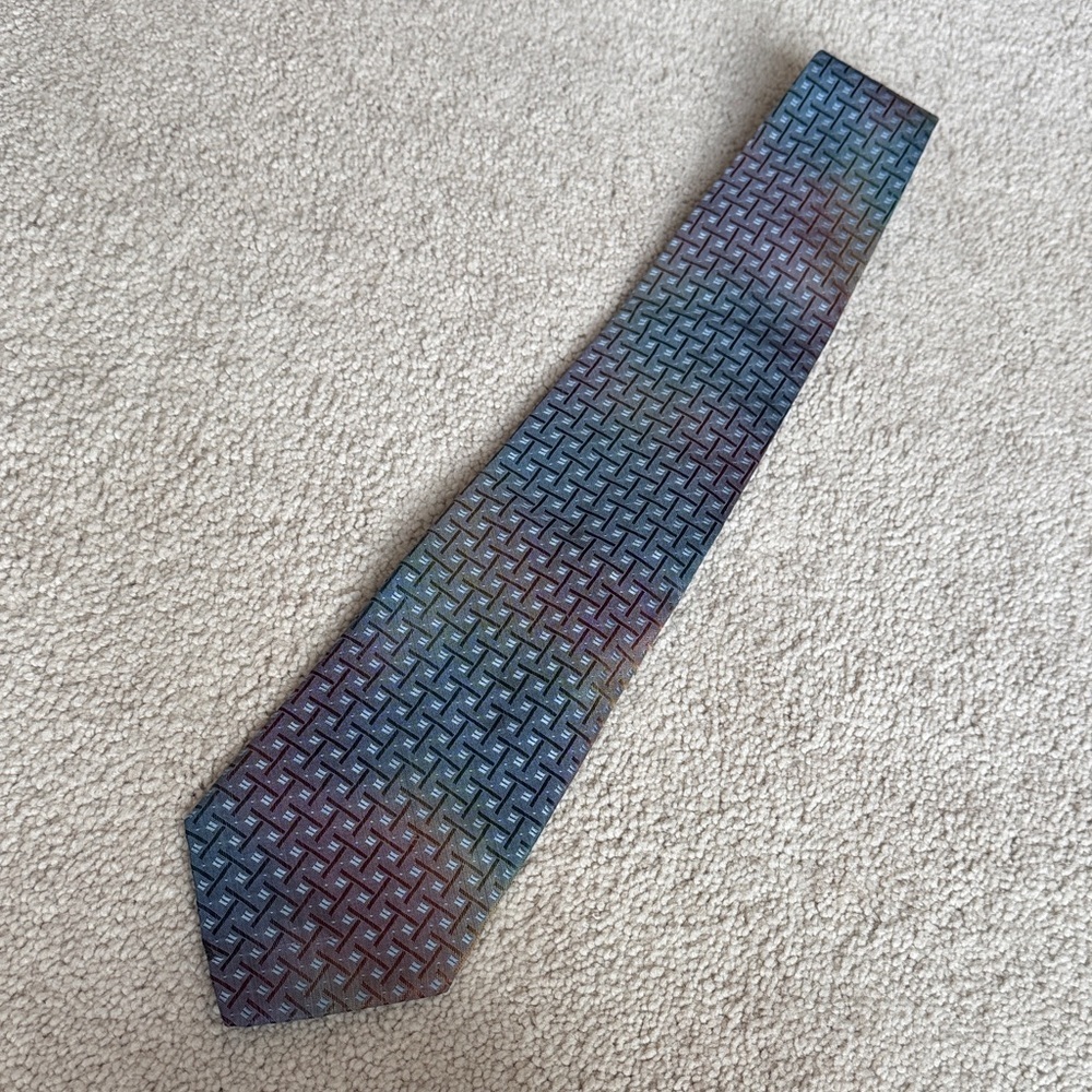 Jhane Barnes Men's Multicolor Patterned Silk Tie